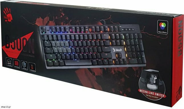 A4Tech Bloody B500N Gaming Πληκτρολόγιο με Φωτιζόμενα πλήκτρα (Αγγλικό ...