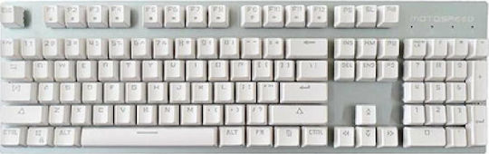 Motospeed GK89 Ασύρματο Gaming Μηχανικό Πληκτρολόγιο με Outemu Red διακόπτες και Φωτιζόμενα πλήκτρα (Ελληνικό) Λευκό