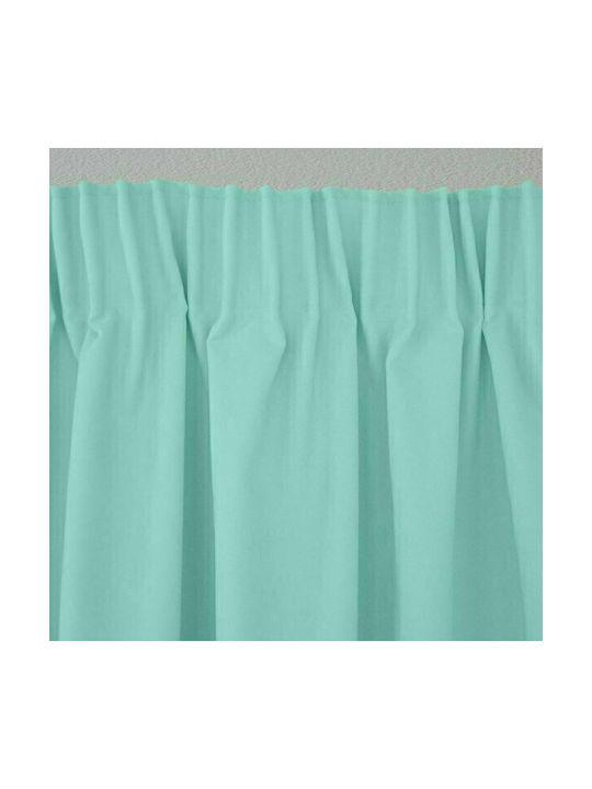 Lino Home Vorhang mit Bleistiftfalten Samos Mint 300x275cm