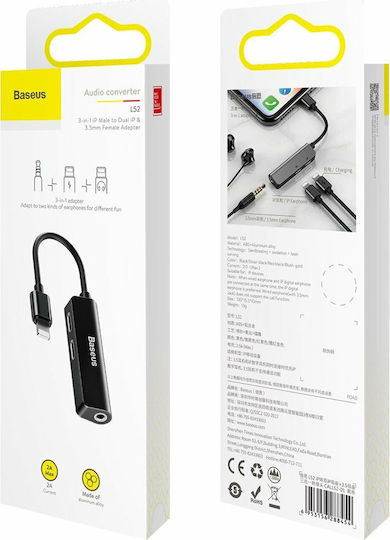 Baseus L52 Converter Lightning male to 3.5mm / Lightning female 1pcs
