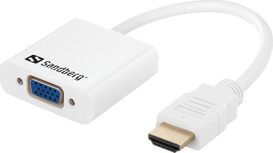 Sandberg 508-69 Konverter HDMI männlich zu VGA weiblich Weiß 1Stück