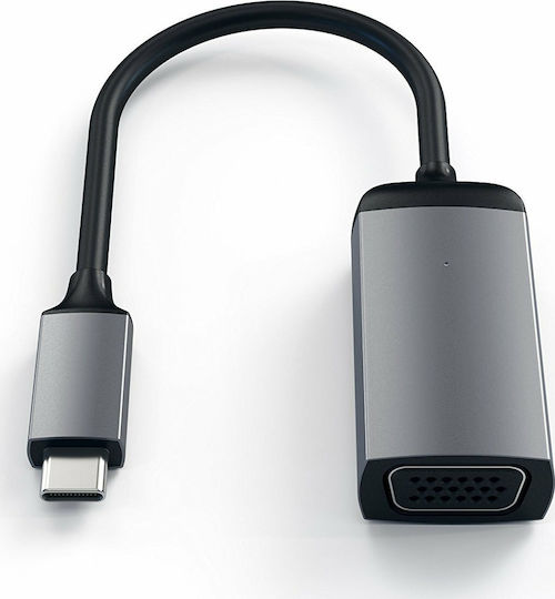 Satechi Μετατροπέας USB-C male σε VGA female Γκρι 1τμχ ST-TCVGA