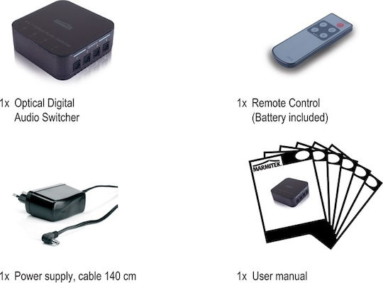 Marmitek Connect Switcher TS41 Convertor Toslink feminin în Toslink feminin Argintiu 1buc