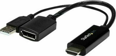 StarTech Konverter HDMI männlich zu DisplayPort / USB-A weiblich Schwarz (S55057685)