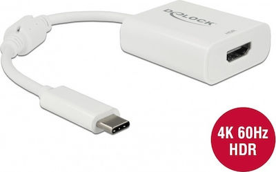 DeLock video cable Konverter USB-C männlich zu HDMI weiblich Weiß 1Stück