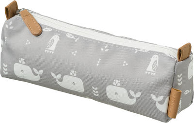 Fresk Pet Whale Dawn Grey Pencil Case Barrel with 1 Compartment Gray