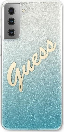 Guess Glitter Gradient Script Back Cover Πλαστικό Πολύχρωμο (Galaxy S21+ 5G)