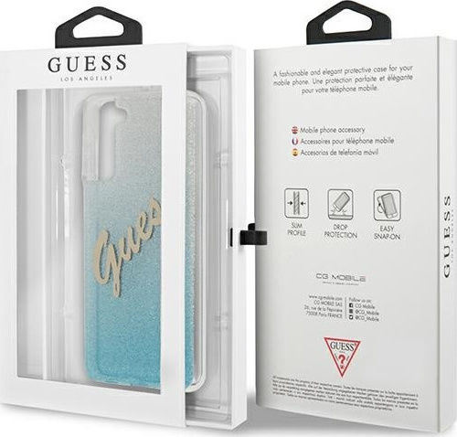 Guess Glitter Gradient Script Back Cover Πλαστικό Πολύχρωμο (Galaxy S21+ 5G)