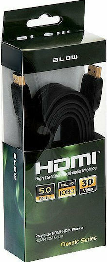 Blow HDMI 1.4 High Speed 1080p 120Hz Flat Cable HDMI Male - HDMI Male 5m Black