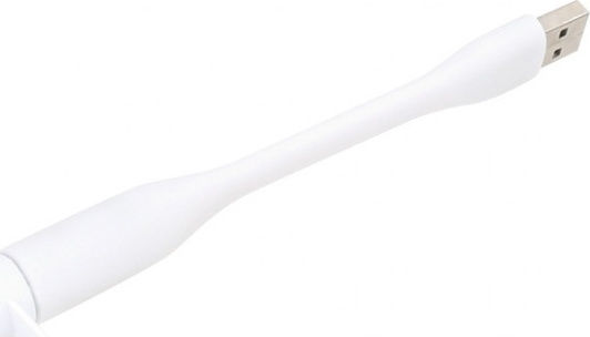 Omega Fun USB Flexi White Ανεμιστηράκι Κινητού USB Λευκό