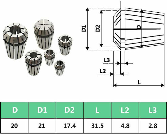 vidaXL 146722 Power Tool Accessory Set of Collet Fresco Chips 13pcs Router