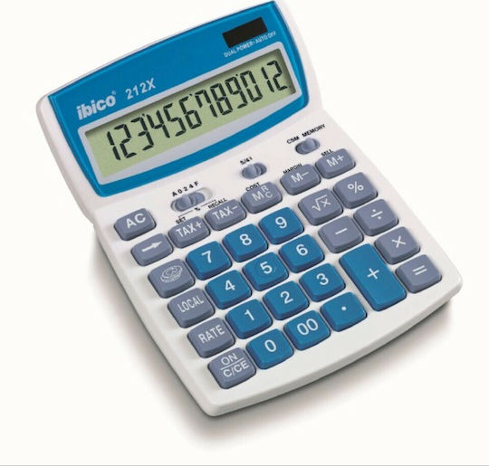 Ibico 212X Calculator Accounting 12 Digits in Blue Color