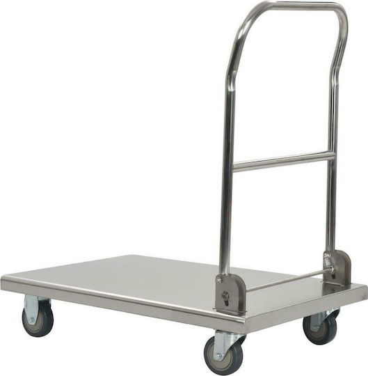vidaXL Platform Trolley Foldable for Weight Load up to 200kg Silver