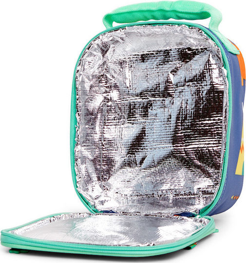 Penny Scallan School Hand Lunch Bag 4lt Blue Dinosaurs