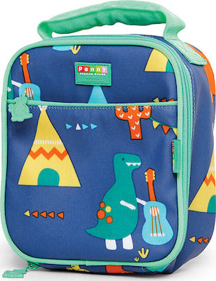 Penny Scallan Hand-Lunch-Tasche Blau Dinosaurier