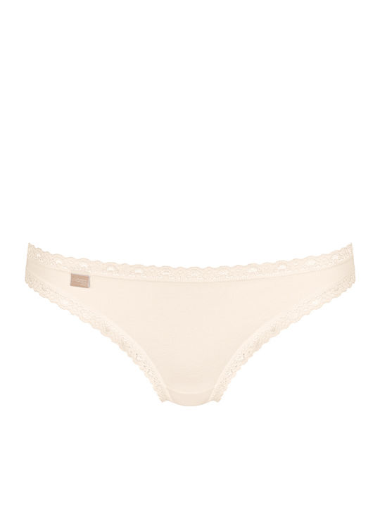 24/7 Weekend Βαμβακερά Femei Brazilia 3Pack cu Dantelă Bej/Puro