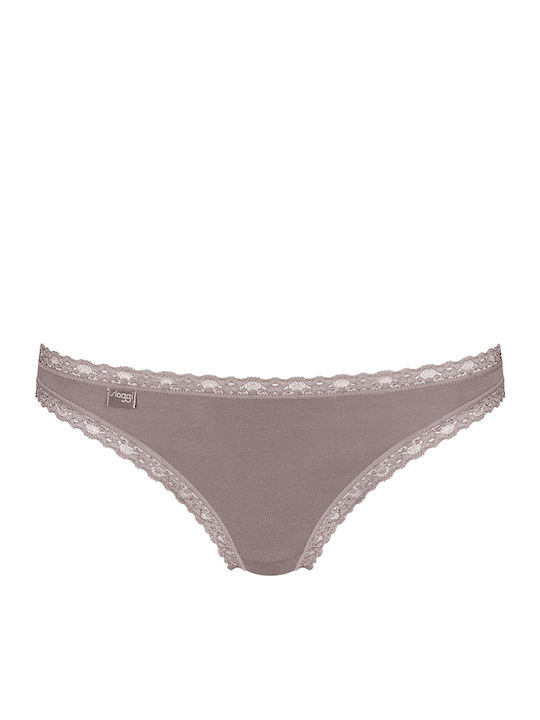 24/7 Weekend Βαμβακερά Femei Brazilia 3Pack cu Dantelă Bej/Puro