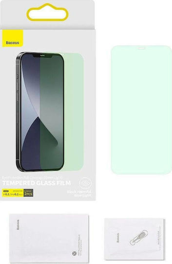 Baseus Anti-blue Full Face Tempered Glass 2τμχ (iPhone 12 / 12 Pro)