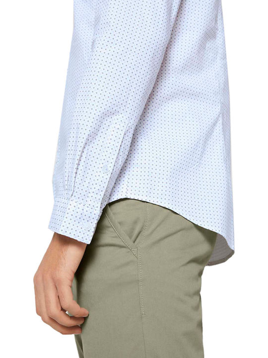 Langärmlig Hemd Polka Dot Hellblau