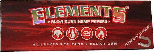 Elements Red Foițe de Țigări Rulate 1+1/4 50 foi 1buc