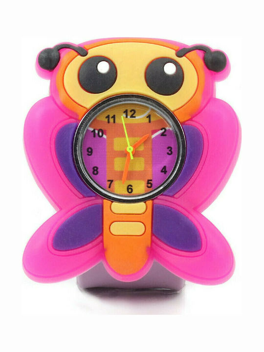 Ceasuri pentru copii Wacky Watches Wacky Slap 3D Fluture Fuchsia