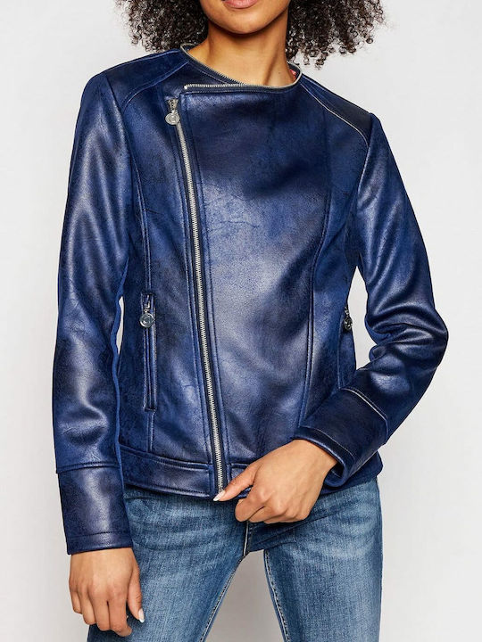 Carnaby Γυναικείο Biker Jacket Μπλε