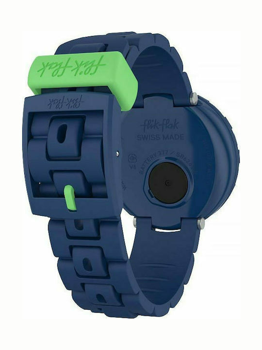 FlikFlak Kids Analog Watch Solo Dark with Rubber/Plastic Strap Blue