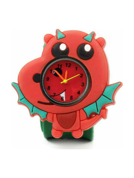 Kids Analog Watch Wacky with Rubber/Plastic Strap Red