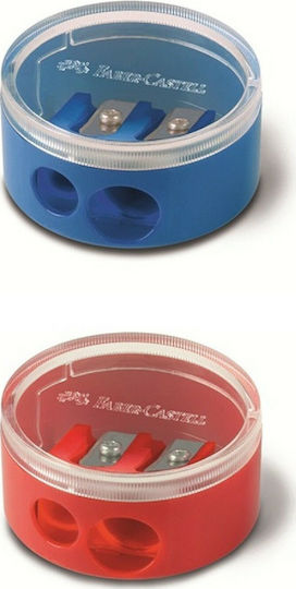 Faber-Castell Plastic Double Sharpener Barrel (Μiscellaneous Colours) 1pcs