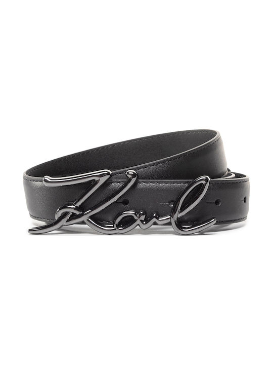 Karl Lagerfeld 205W3103 Leather Women's Belt Black 205W3103-A997