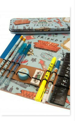 Blue Sky Studios Kids Stationery Set with Pencil, Sharpener, Eraser, Notepad, Ruler and Pencil Case Friends Bumper