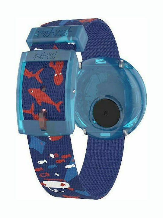 FlikFlak Kids Analog Watch Deep Trip with Fabric Strap Blue