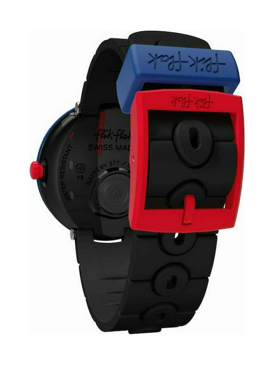 FlikFlak Kids Analog Watch Cheers James with Rubber/Plastic Strap Black