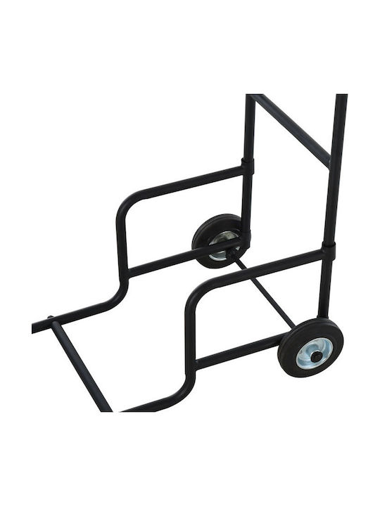 Outsunny Metallic Firewood Trolley 56x40x90.5cm Black