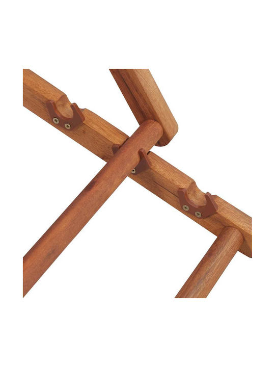 Σεζλόνγκ Ξύλινη με Πολύχρωμο Ύφασμα 106x60x90cm