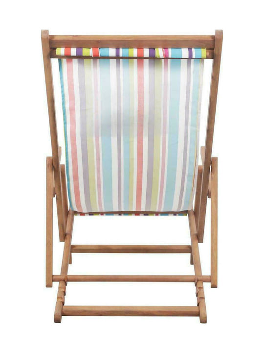 Liegestühle Holz mit Armlehne & Mehrfarbig Stoff 127x60x95cm