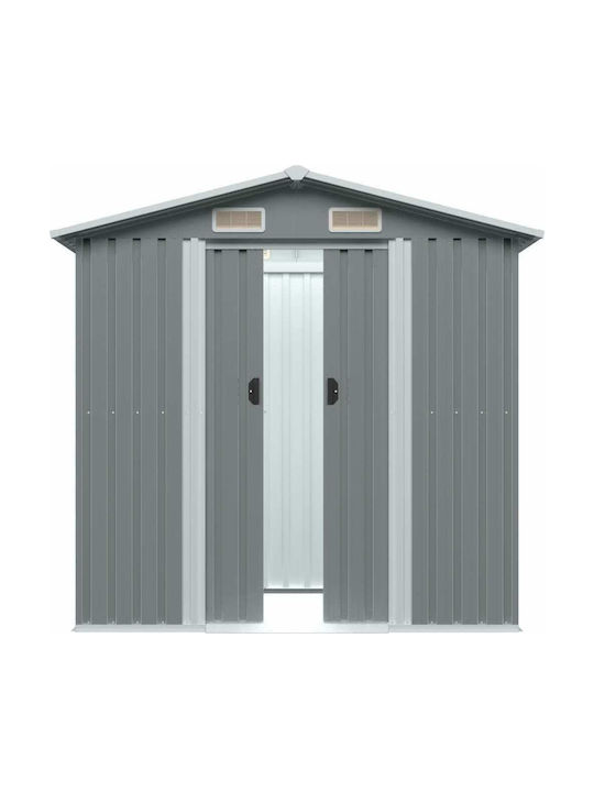 Metallic Garden Shed Galvanized Charcoal with Air Vents M2.04xW1.32xH1.86m
