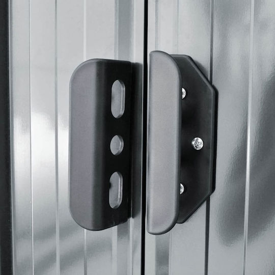 Metallic Garden Shed Galvanized Charcoal with Air Vents M2.04xW1.32xH1.86m