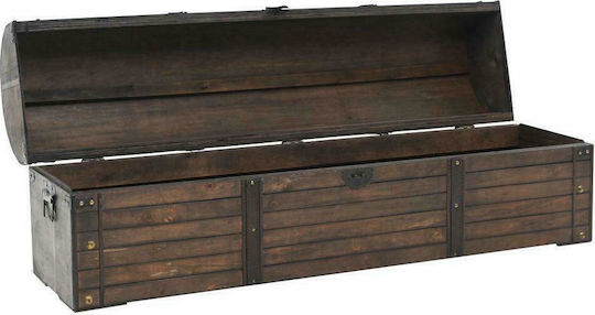 vidaXL Wooden Decorative Trunk Brown 120x30x40cm