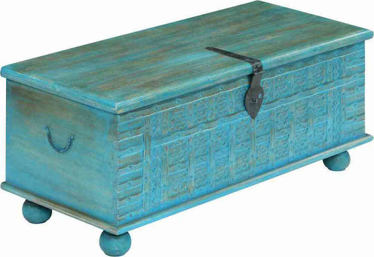 vidaXL Μπαούλο Ξύλινο 100x40x41εκ. Μπλε