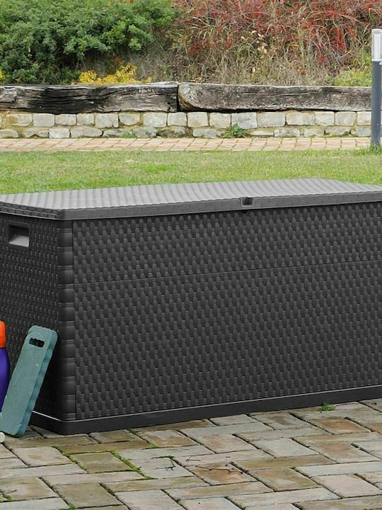 vidaXL Outdoor Storage Box 420lt Gray L120xW56xH63cm