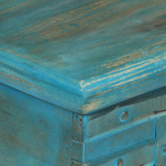 vidaXL Wooden Decorative Trunk Blue 100x40x41cm