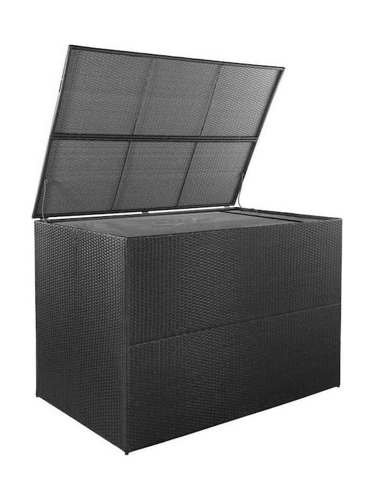 vidaXL Cutie de depozitare pentru exterior Plastic Negru L150xW100xH100buc