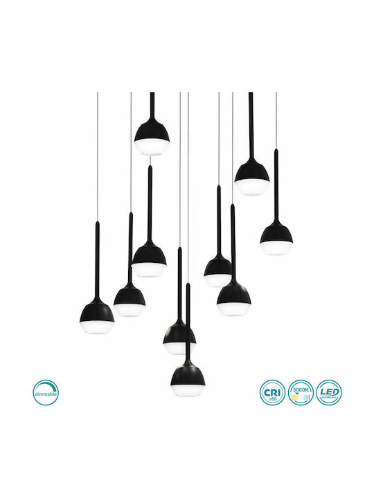 Eglo Nucetto Pendant Light LED with Warm White Light Black