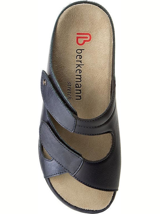 Janna Leather Women's Anatomic Sandals Navy Blue