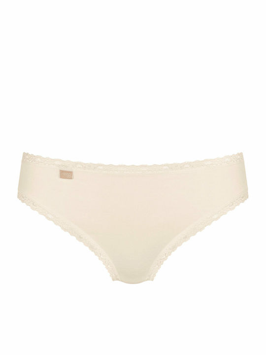 24/7 Weekend Tai Βαμβακερά Women's Slip 3Pack with Lace Beige/Puro