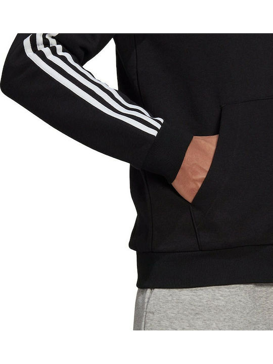 Essentials 3-Stripes Geacă cu Glugă Neagră