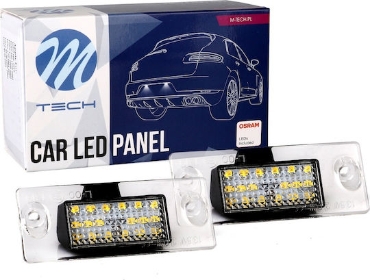 M-Tech License Plate Lights Led for Audi A3 97-03 /A4 95-99 2pcs