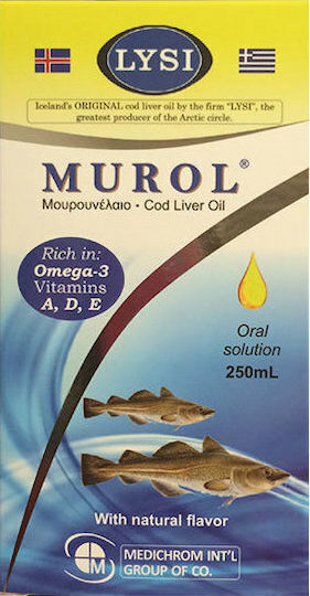 Medichrom Murol Cod Liver Oil Cod Liver Oil Suitable for Children 250ml Natural