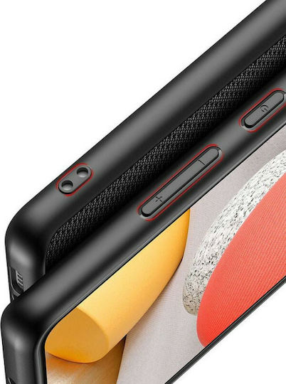 Dux Ducis Fino Umschlag Rückseite Silikon / Stoff Schwarz (Galaxy A42)
